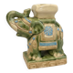 Small green ceramic elephant vase
