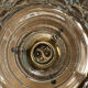 Vintage table lamp in brass and cut glass – Art Deco / Neo style