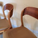 3 chairs Baumann Sled 1960 original fabric