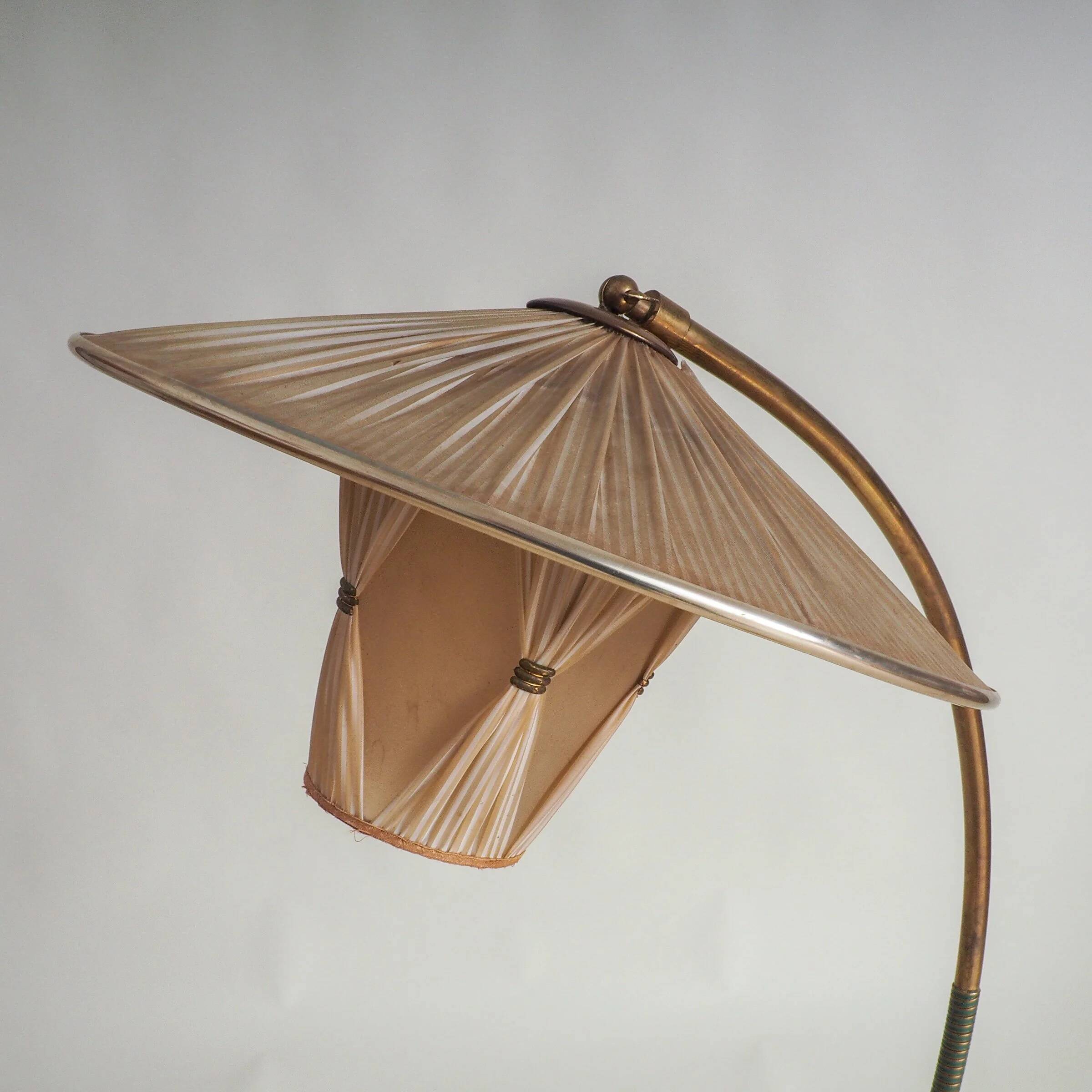 50s floor lamp with pleated shade