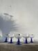6 Luminarc blue glass dessert bowls/stemmed dishes