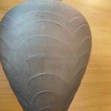 Art Deco /1910/40 moulded pressed smoked vase (30 cm)