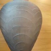 Art Deco /1910/40 moulded pressed smoked vase (30 cm)