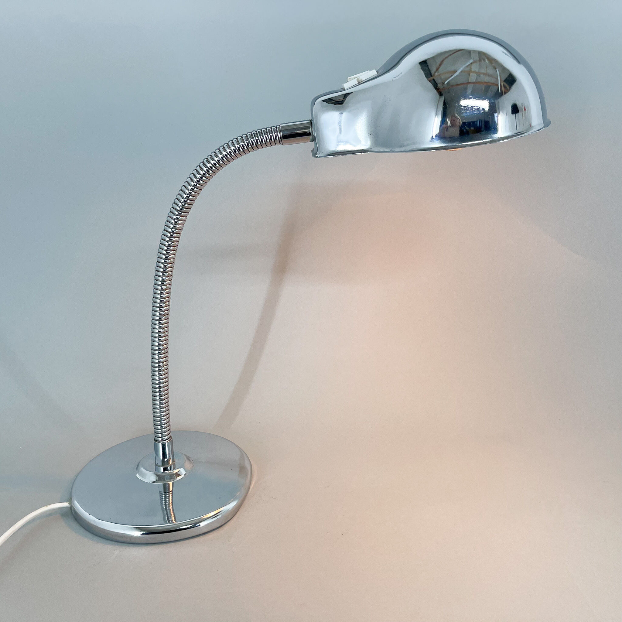 1960's Chrome Adjustable Table Lamp, Italy