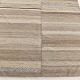 Large Brown Beige Turkish Kilim Rug, 313x374Cm