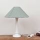Lampe faïence et abat-jour rayé