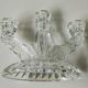 Paire de chandeliers 3 branches en verre d art oberglas austria. années 50