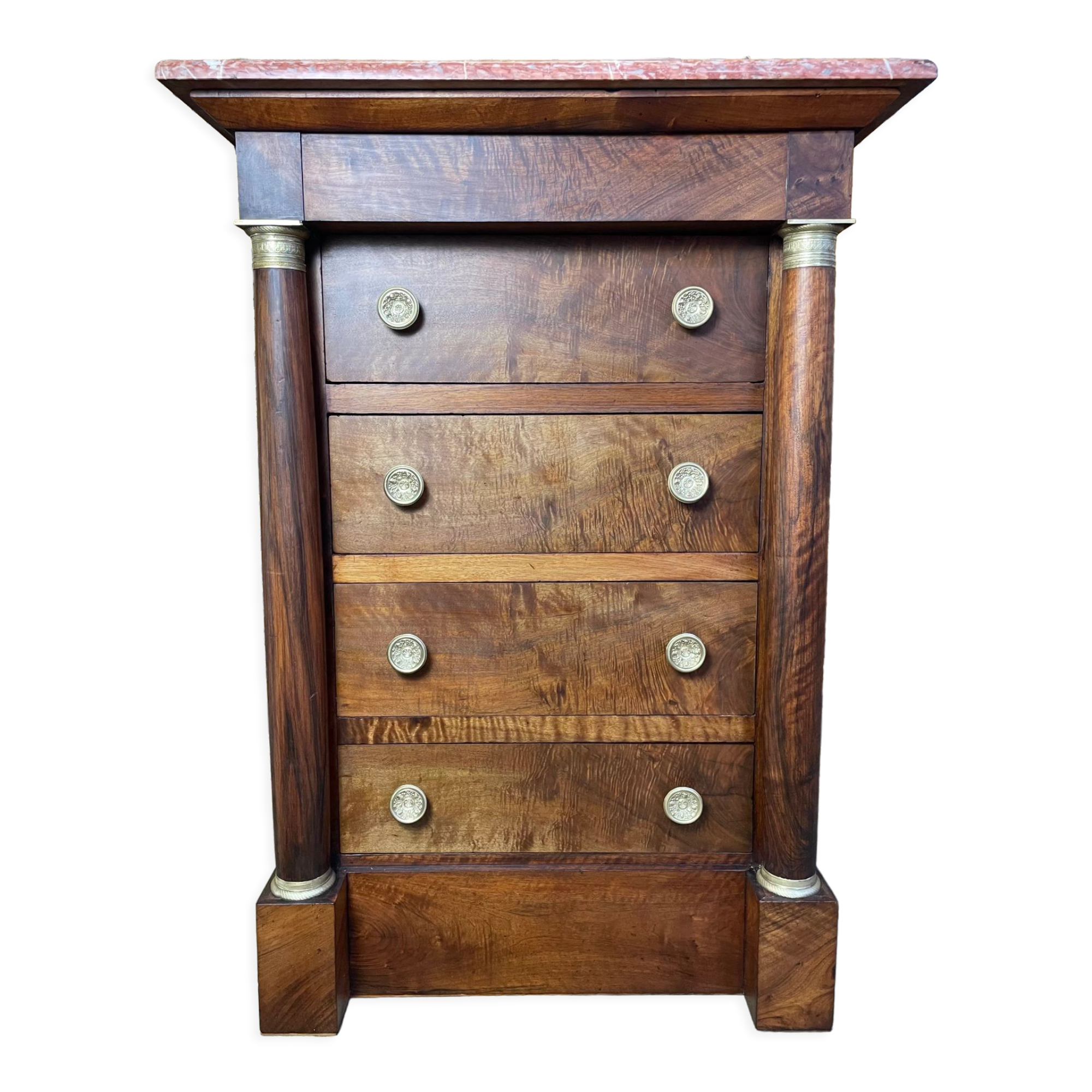 Chiffonnier époque Empire en noyer