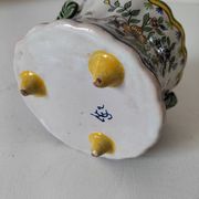 Petit cache-pot en faïence polychrome – Fourmaintraux-Courquin Desvres