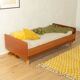 Functional folding bed from the 1960s, teak veneer