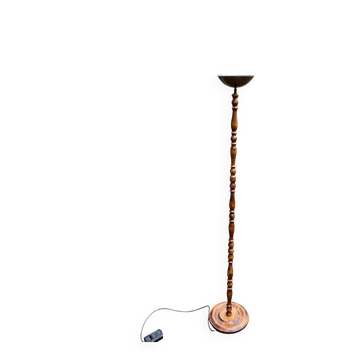 Vintage floor lamp France in carved solid wood