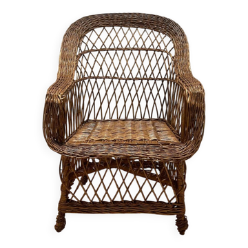 Vintage rattan armchair