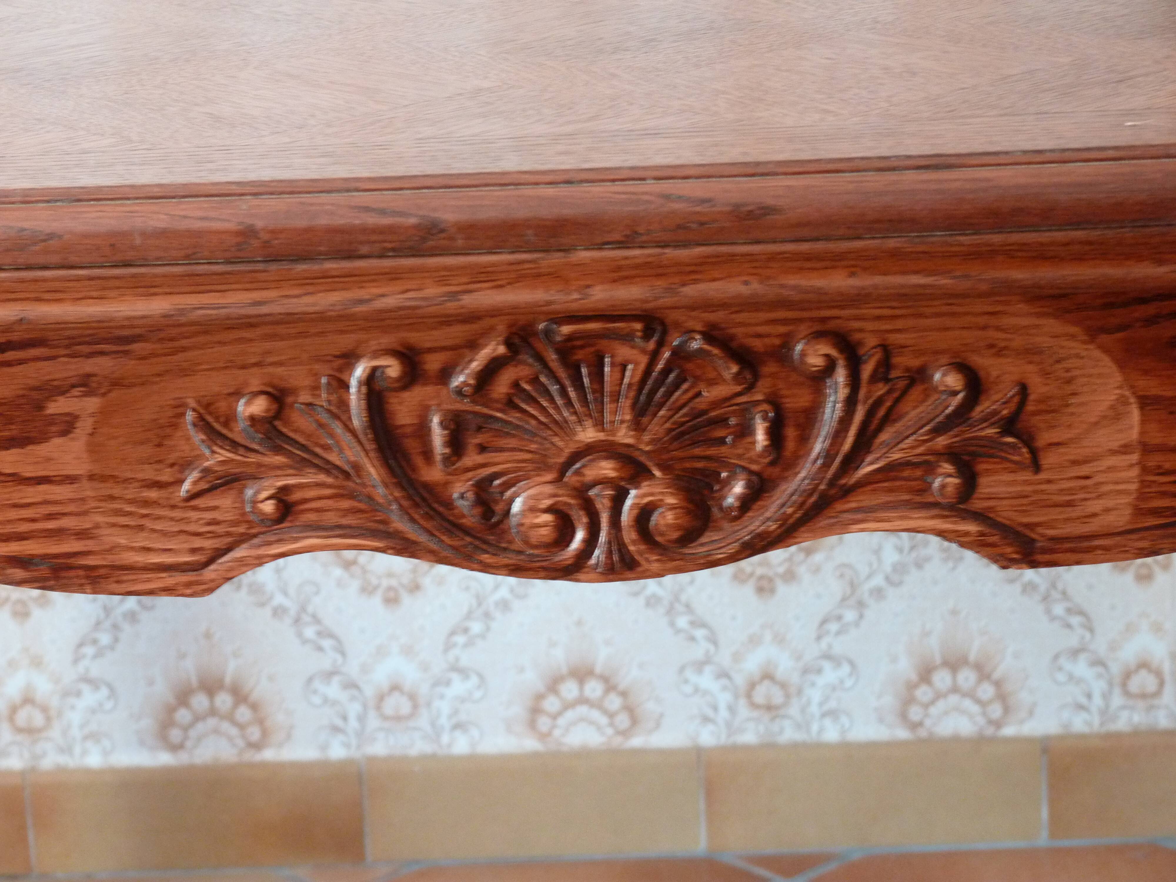 Table en chêne style Louis xv