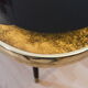 Table basse décor fleur années 60