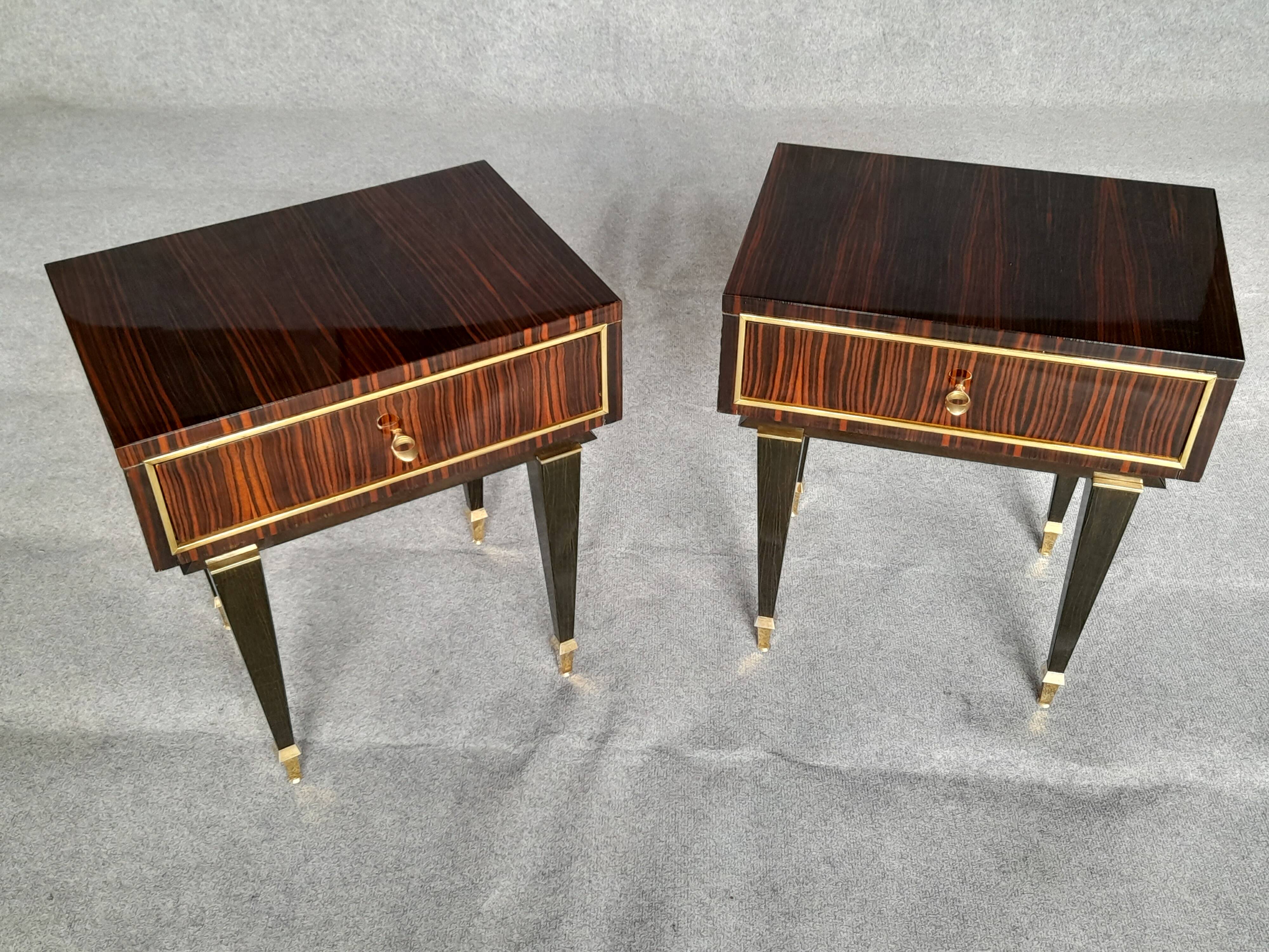 1 pair of vintage bedside tables from the 1960s