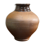 large vase of Pierre Digan partially enamelled