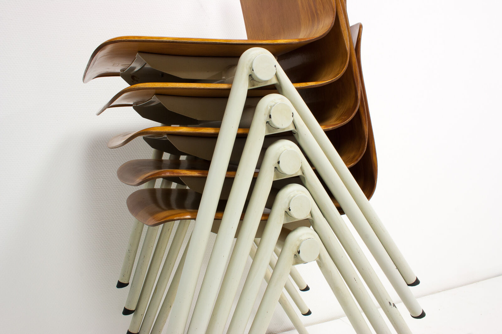 Galvanitas industrial Pagholz chairs, set of 5