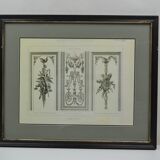 Room framed under glass "architecture and sculpture Louis XVI"
