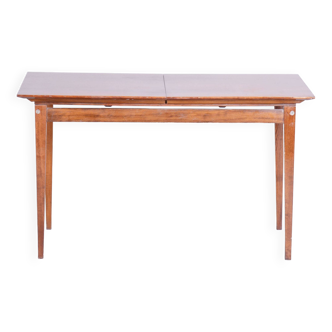 Original Mid-Century Walnut Folding Table, Made by Mier Topolcany, Czech, 1950s