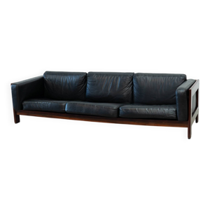 Canapé en cuir italien - bois