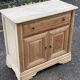Louis Philippe sideboard with two doors and one drawer, renovated in solid cherry wood