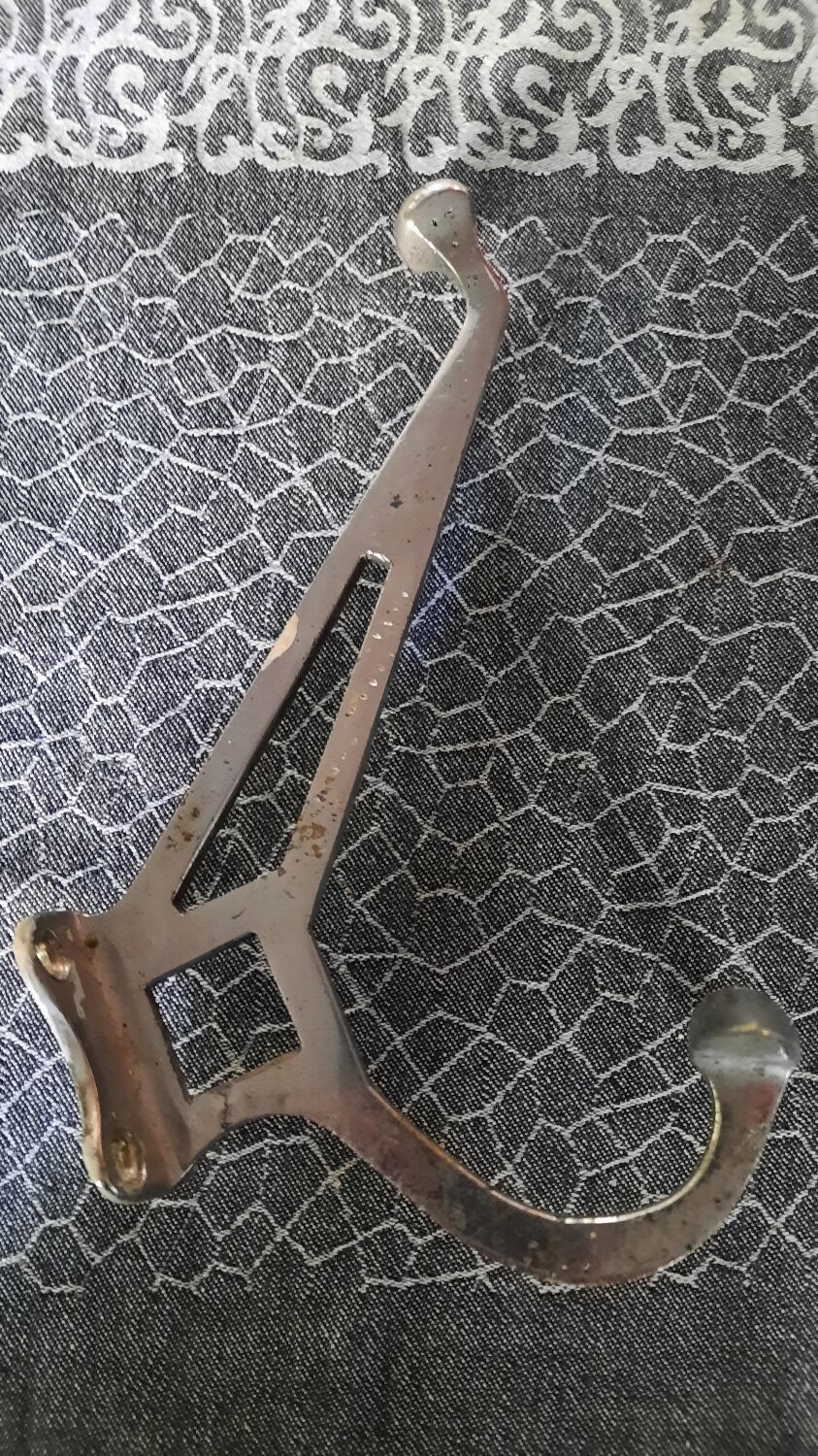 Set of 4 chrome-plated brass wall hooks