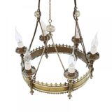 Brass gothic chandelier