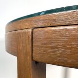 Amsterdam School side table with glass top