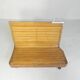 Banc de train en teck double face, années 1930