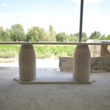 Oval Travertine Dining Table