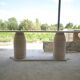 Oval Travertine Dining Table