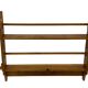 Vintage wooden wall shelve rack bookshelf in pinewood minimalist design