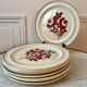 set of 8 flat plates Moulin des Loups model "Roubaix" 40s
