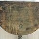 French antique wood hand made stool