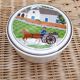 Boite en porcelaine Villeroy & Boch au décor naïf signé Laplau