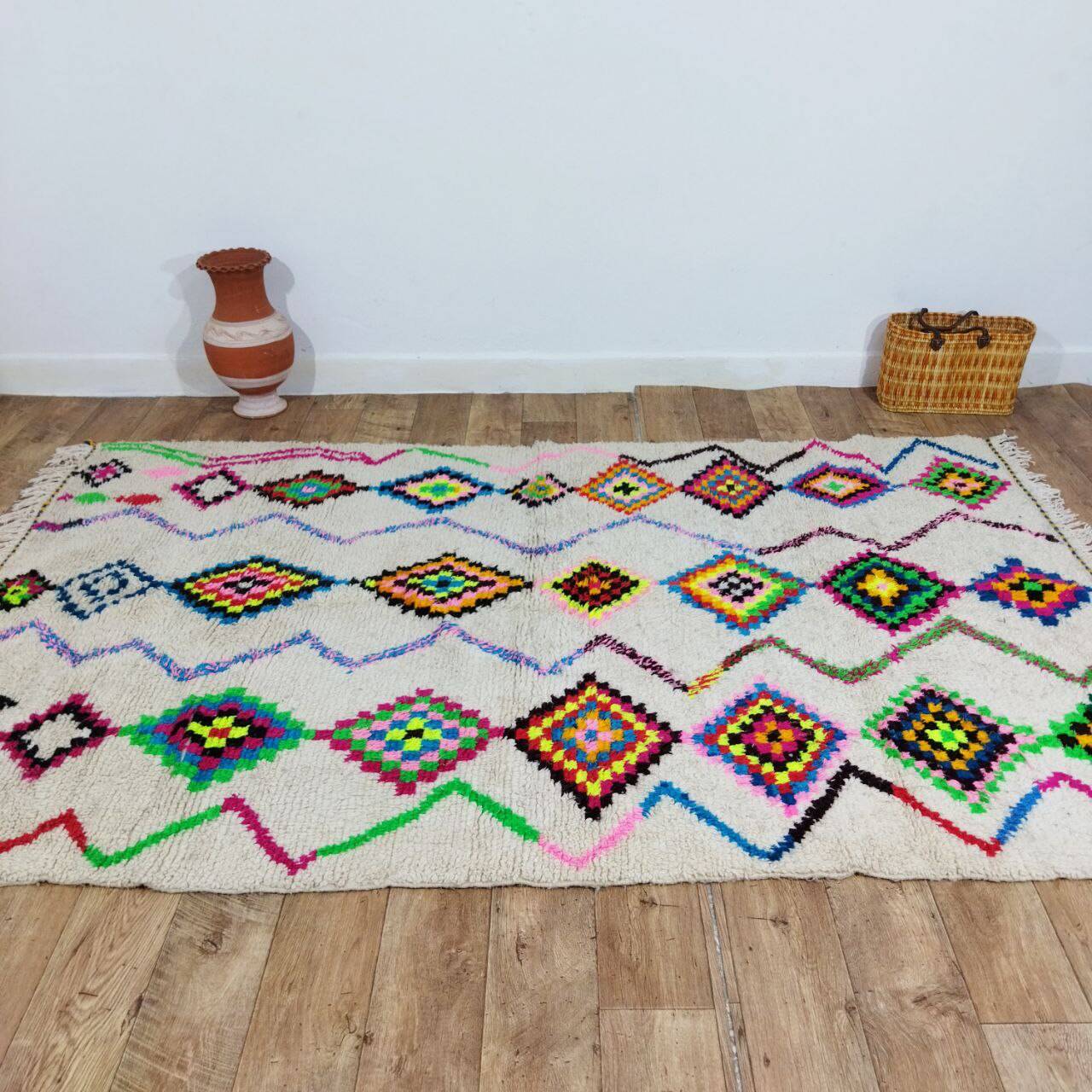 Handmade Moroccan Berber rug 260 X 162 CM