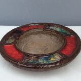 Empty cup pocket in stoneware and vitrified glass, 60s