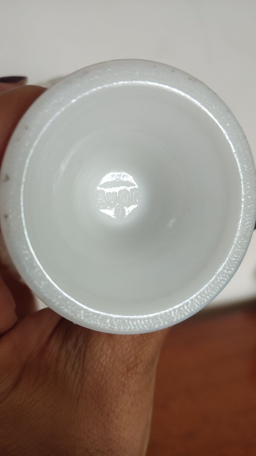 Avon pot on milk glass base