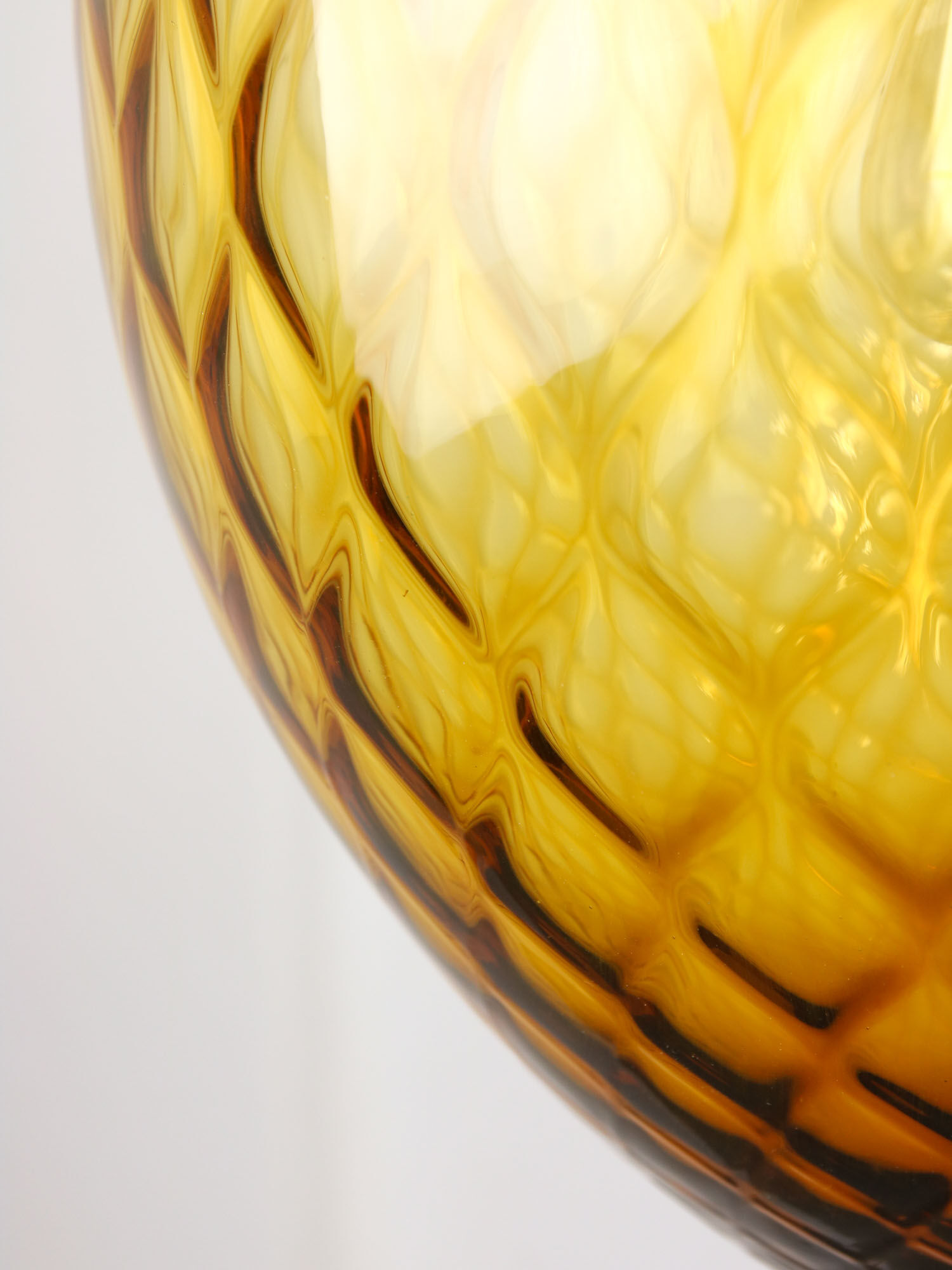 Vintage amber murano glass lamp from empoli