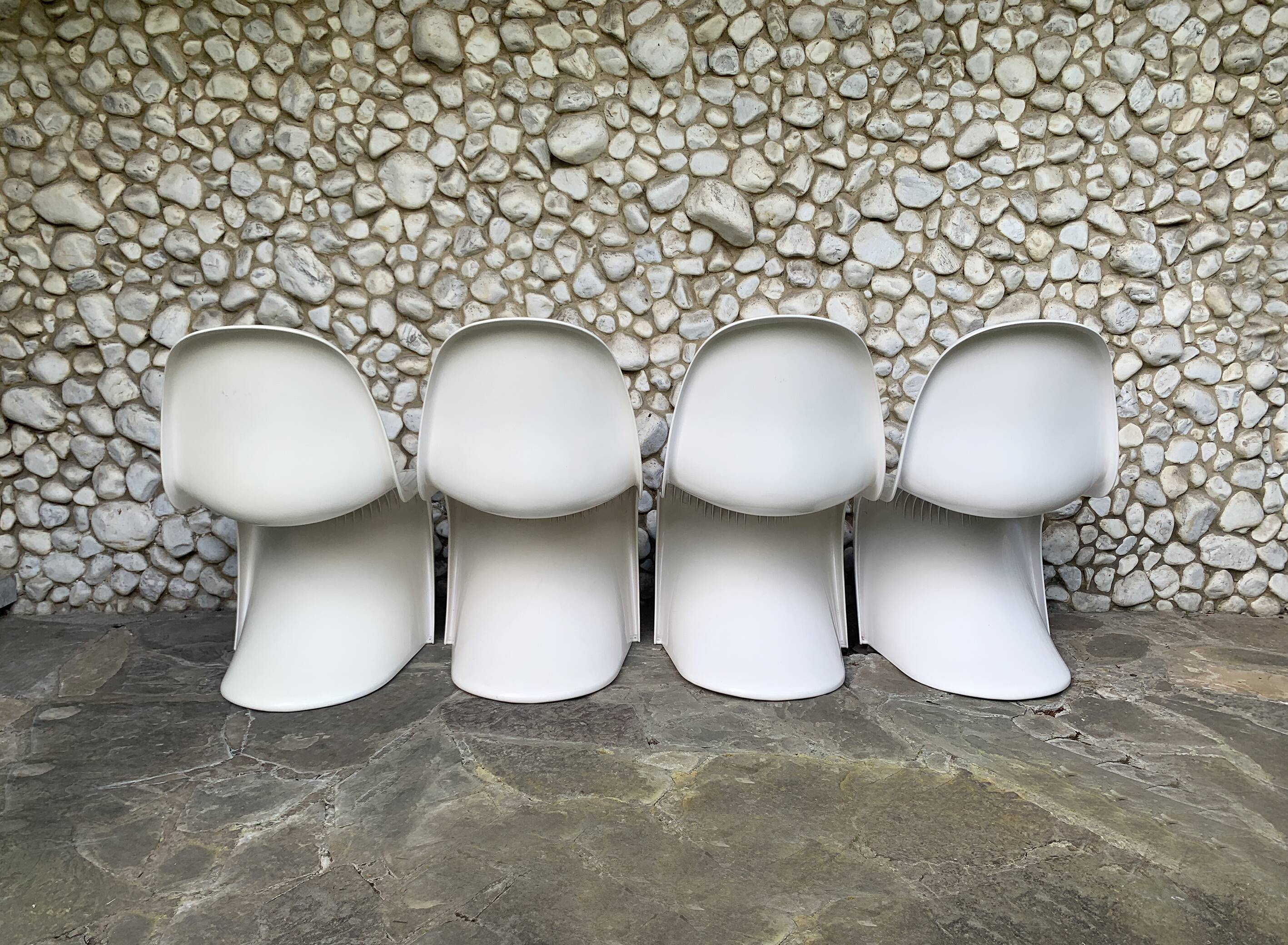 S chairs by Verner Panton for Herman Miller Fehlbaum Production, series of 4