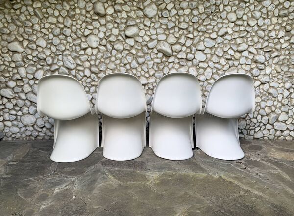Chaises S par Verner Panton pour Herman Miller Fehlbaum Production, série de 4