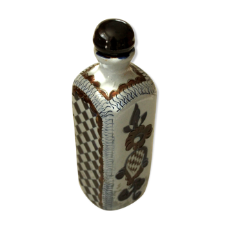 Ceramic bottle liquor old Bavarian motif