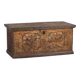 Antique solid gilded wooden chest dated 1846 #86