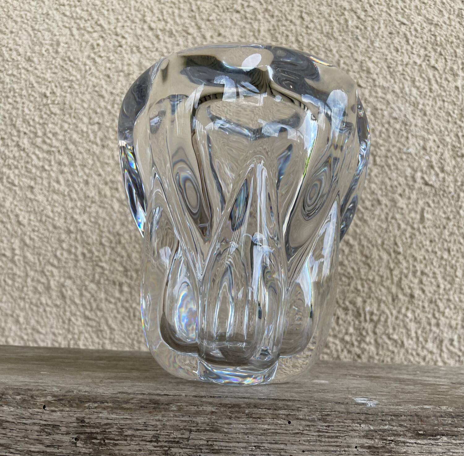 Val Saint Lambert: crystal vase stamped around 1960