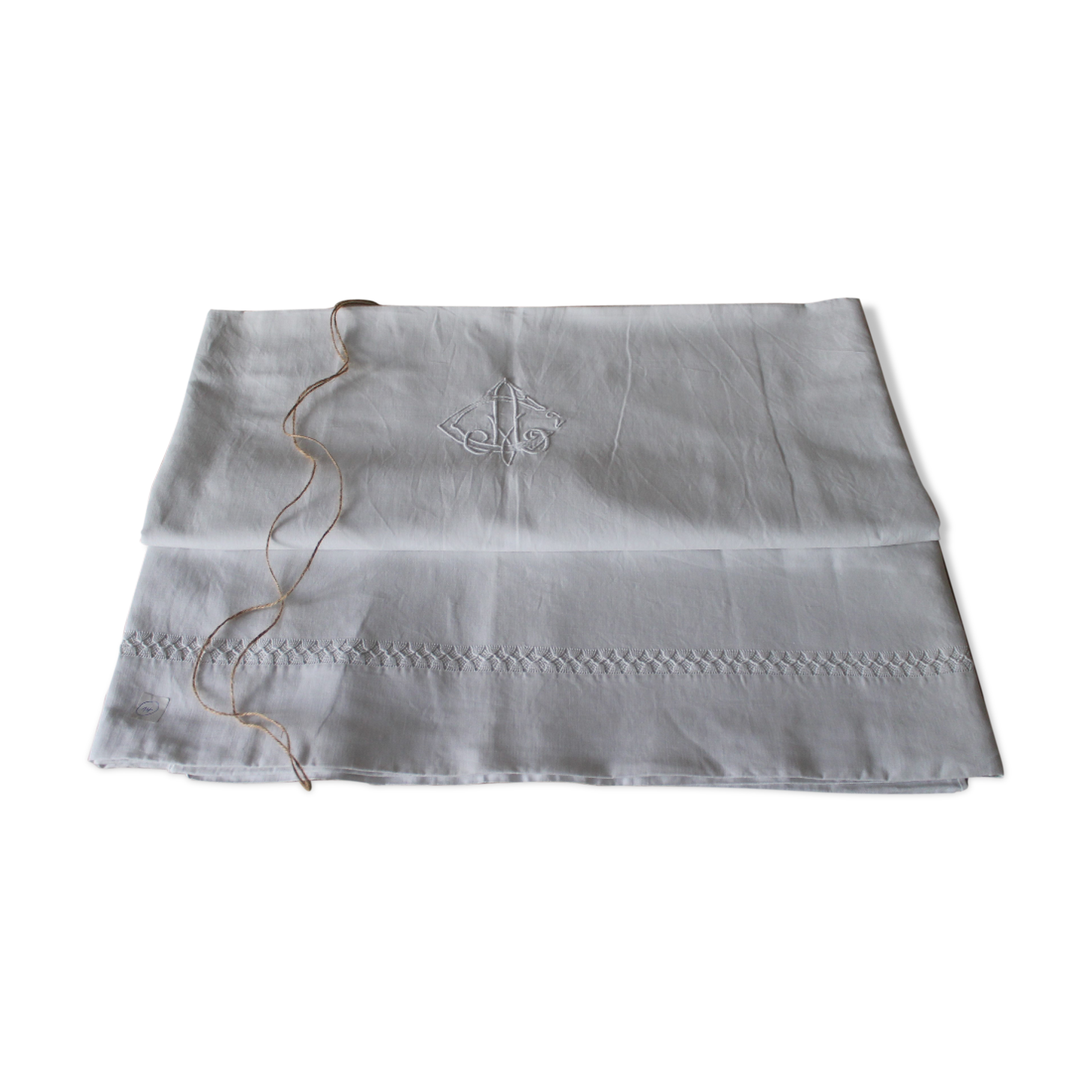 SHEET former in LIN early twentieth embroidered hand