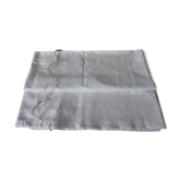 Drap ancien en lin début XXé brode main