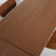 Formica extending table with 4 chairs, set, vintage from the 70s.