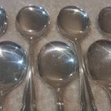 12 silver-plated ice cream scoops, Ercuis goldsmith, 13.7cm contours