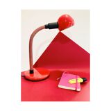 Lampe de bureau articulée rouge des années 80