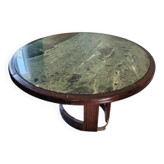 Rosewood and marble table